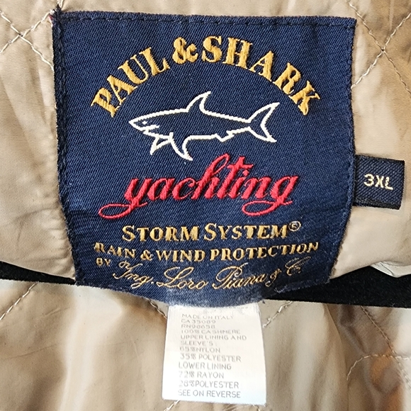 Paul & Shark Loro Piana Storm System 100% Cashmere Hooded Coat Detachable Collar - Picture 13 of 16